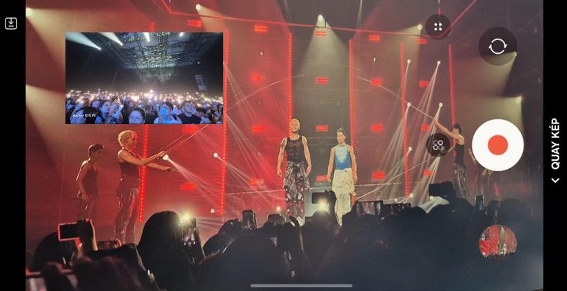 Quay kép cùng lúc hai khung hình rõ nét